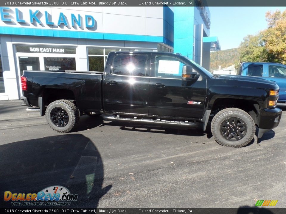 2018 Chevrolet Silverado 2500HD LT Crew Cab 4x4 Black / Jet Black Photo #8
