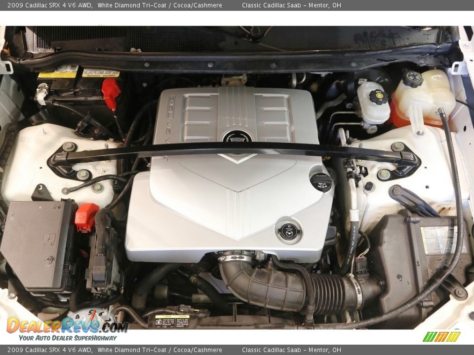 2009 Cadillac SRX 4 V6 AWD White Diamond Tri-Coat / Cocoa/Cashmere Photo #25