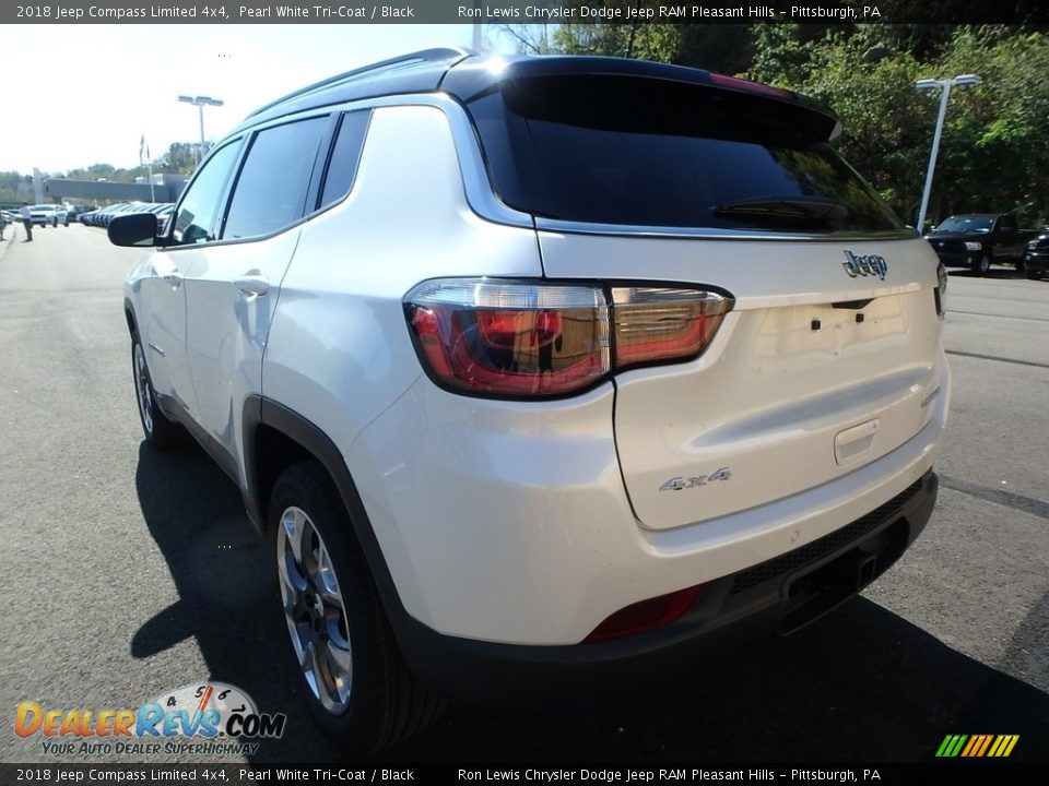 2018 Jeep Compass Limited 4x4 Pearl White Tri–Coat / Black Photo #3