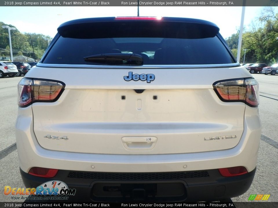 2018 Jeep Compass Limited 4x4 Pearl White Tri–Coat / Black Photo #4