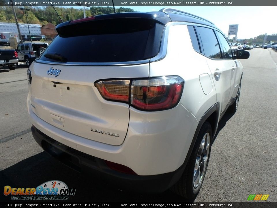 2018 Jeep Compass Limited 4x4 Pearl White Tri–Coat / Black Photo #5