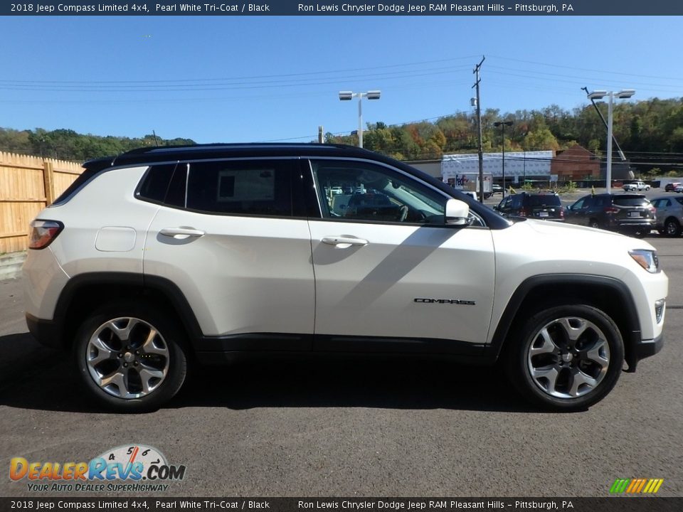 2018 Jeep Compass Limited 4x4 Pearl White Tri–Coat / Black Photo #6