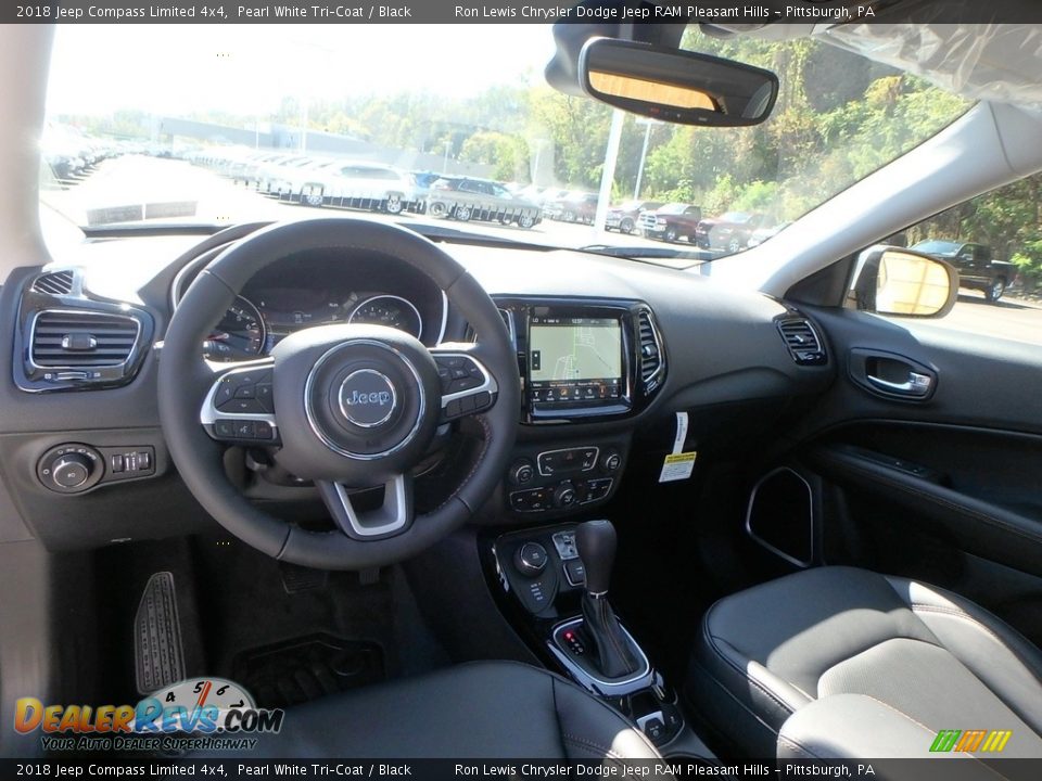 2018 Jeep Compass Limited 4x4 Pearl White Tri–Coat / Black Photo #12