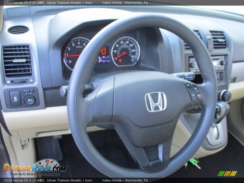 2010 Honda CR-V LX AWD Urban Titanium Metallic / Ivory Photo #13