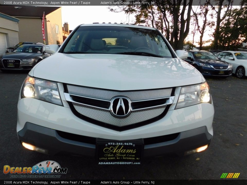 2008 Acura MDX Technology Aspen White Pearl / Taupe Photo #3