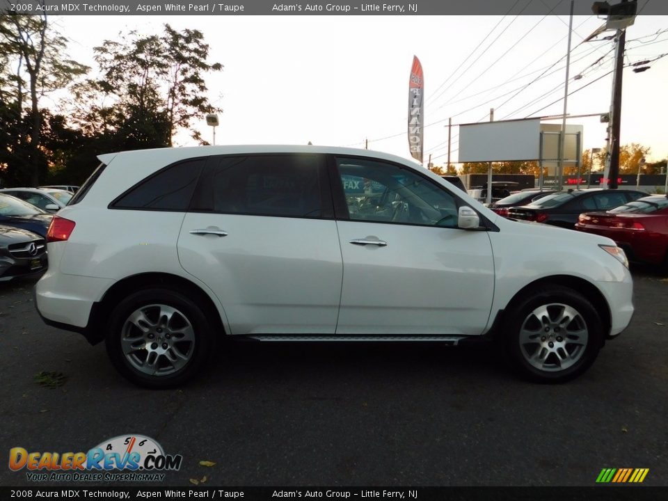 2008 Acura MDX Technology Aspen White Pearl / Taupe Photo #4