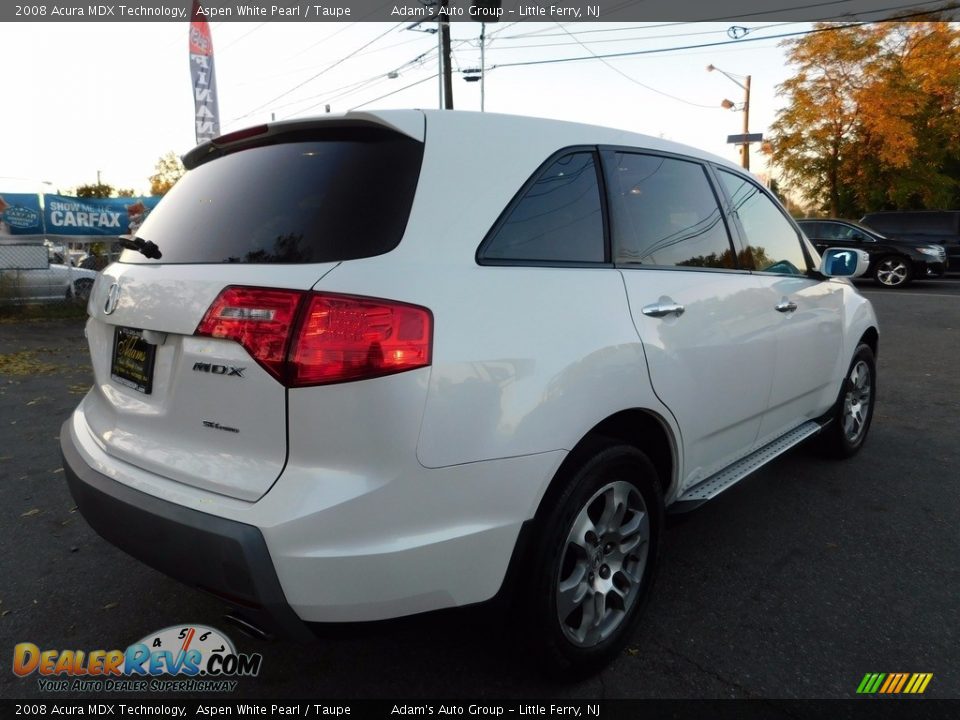 2008 Acura MDX Technology Aspen White Pearl / Taupe Photo #5
