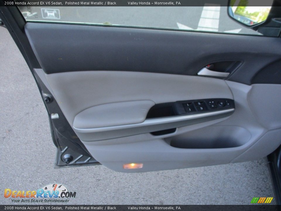 2008 Honda Accord EX V6 Sedan Polished Metal Metallic / Black Photo #10