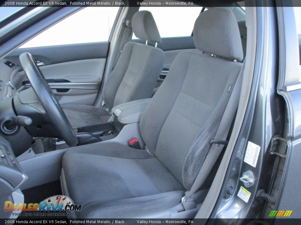 2008 Honda Accord EX V6 Sedan Polished Metal Metallic / Black Photo #12