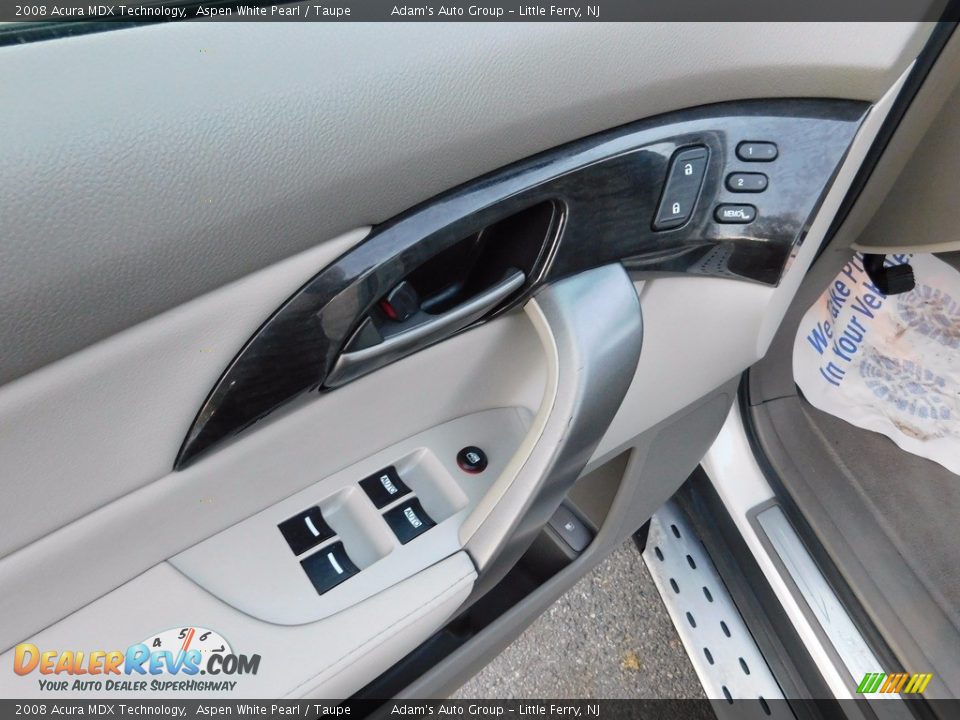 2008 Acura MDX Technology Aspen White Pearl / Taupe Photo #11