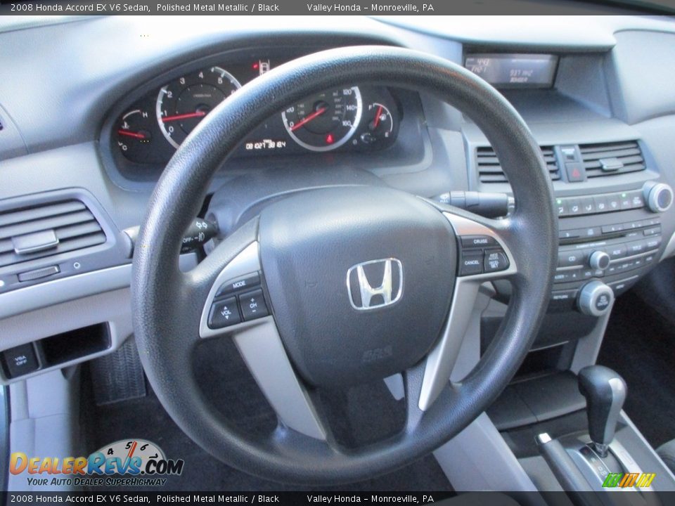 2008 Honda Accord EX V6 Sedan Polished Metal Metallic / Black Photo #14