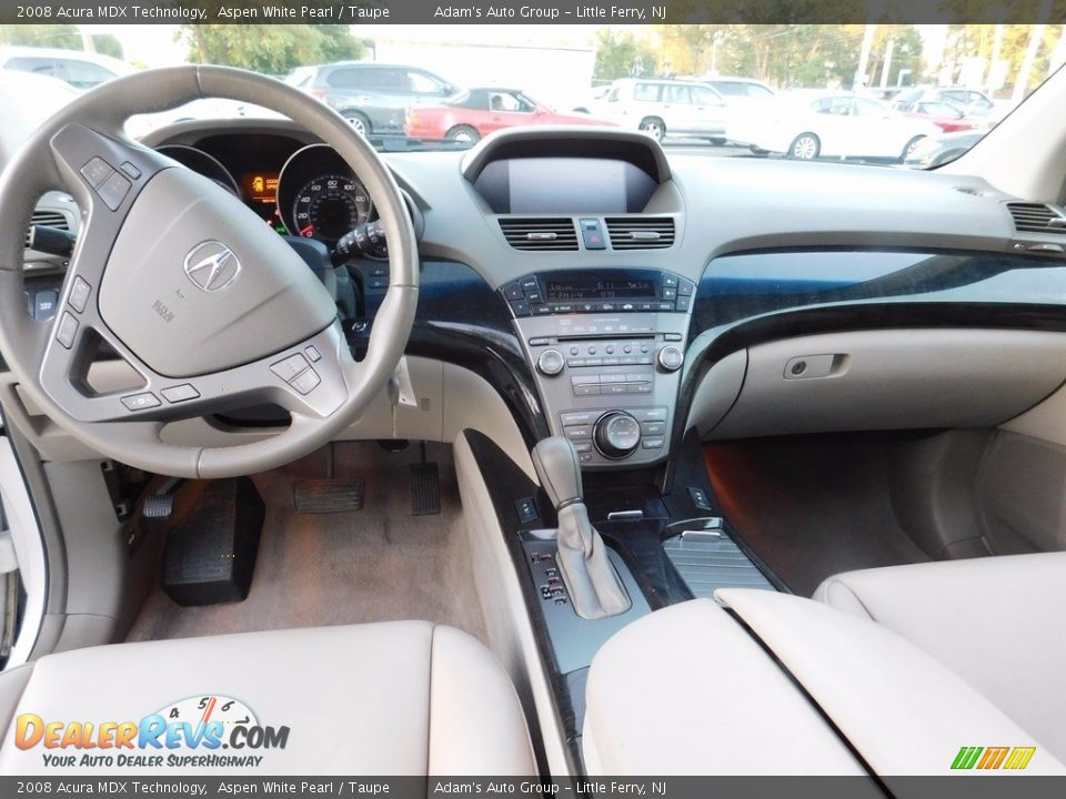 2008 Acura MDX Technology Aspen White Pearl / Taupe Photo #14