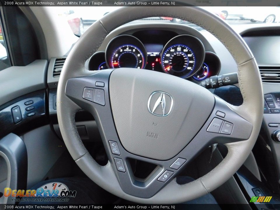 2008 Acura MDX Technology Aspen White Pearl / Taupe Photo #15