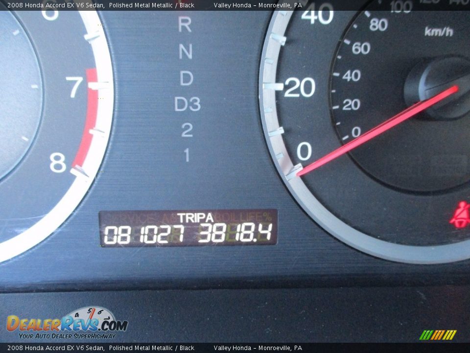 2008 Honda Accord EX V6 Sedan Polished Metal Metallic / Black Photo #20