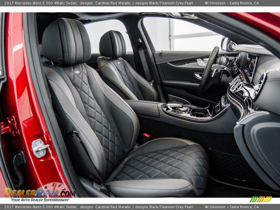 designo Black/Titanium Grey Pearl Interior - 2017 Mercedes-Benz E 300 4Matic Sedan Photo #2