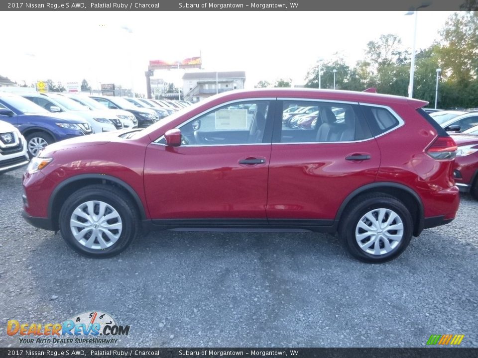 2017 Nissan Rogue S AWD Palatial Ruby / Charcoal Photo #7