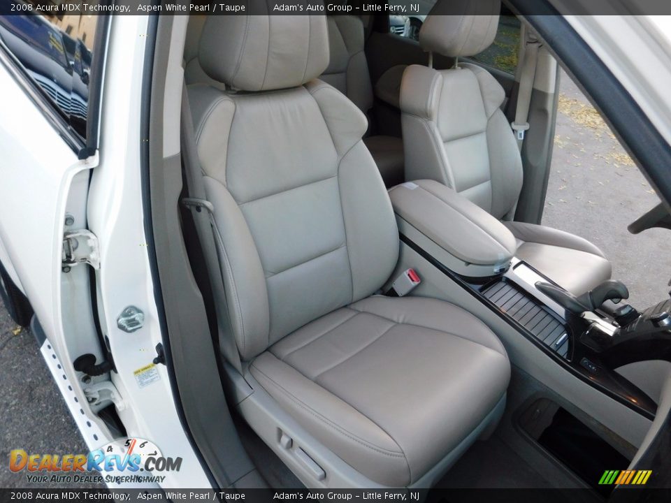 2008 Acura MDX Technology Aspen White Pearl / Taupe Photo #28