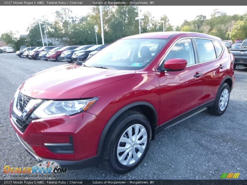 2017 Nissan Rogue S AWD Palatial Ruby / Charcoal Photo #8