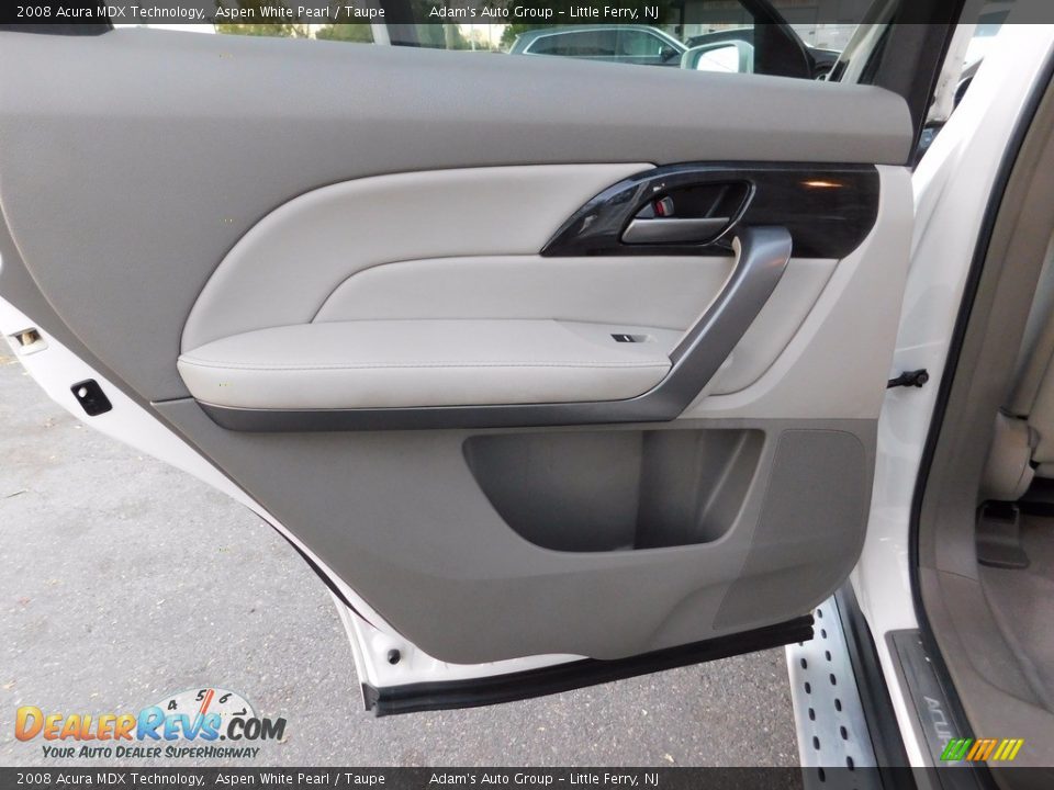 2008 Acura MDX Technology Aspen White Pearl / Taupe Photo #36