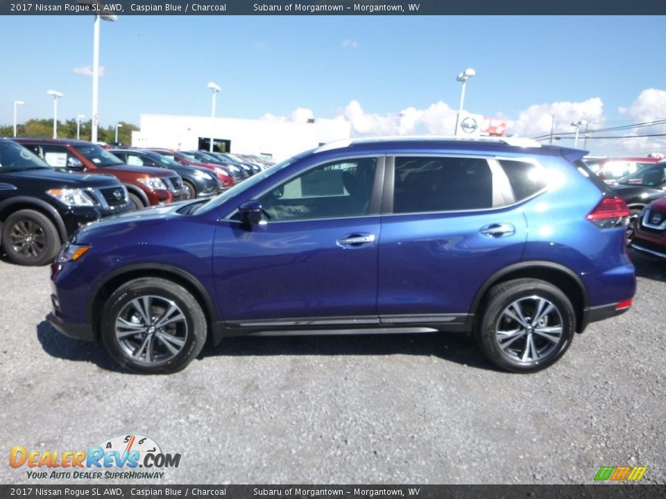 2017 Nissan Rogue SL AWD Caspian Blue / Charcoal Photo #6