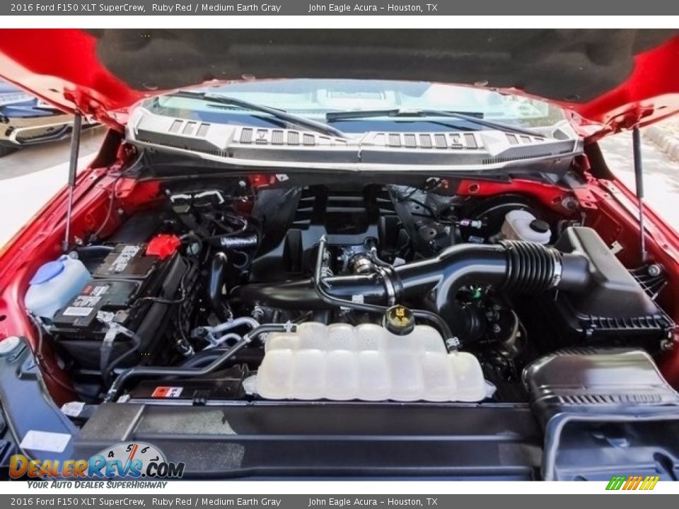 2016 Ford F150 XLT SuperCrew Ruby Red / Medium Earth Gray Photo #22