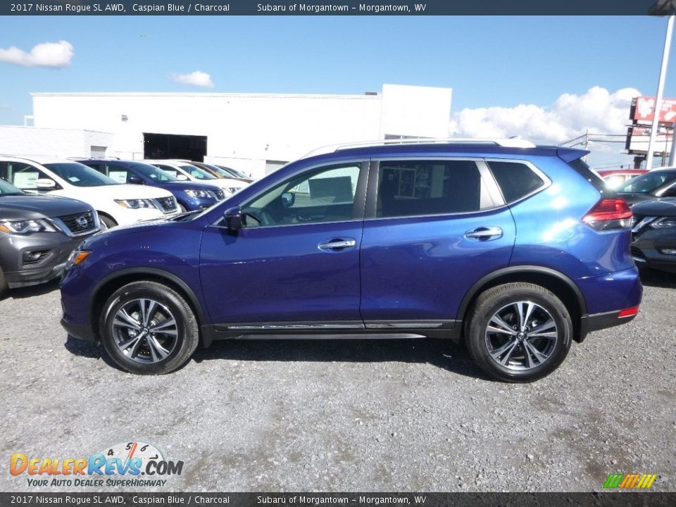 2017 Nissan Rogue SL AWD Caspian Blue / Charcoal Photo #2