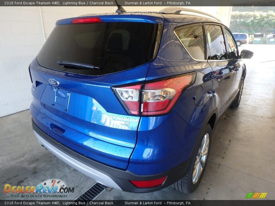 2018 Ford Escape Titanium 4WD Lightning Blue / Charcoal Black Photo #2