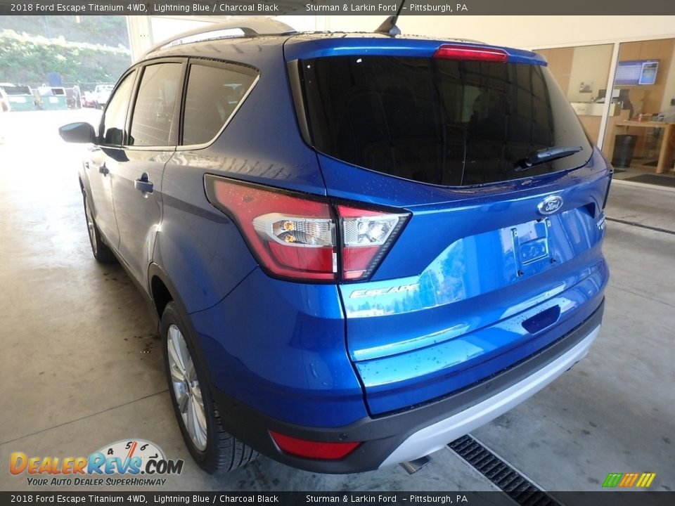 2018 Ford Escape Titanium 4WD Lightning Blue / Charcoal Black Photo #3