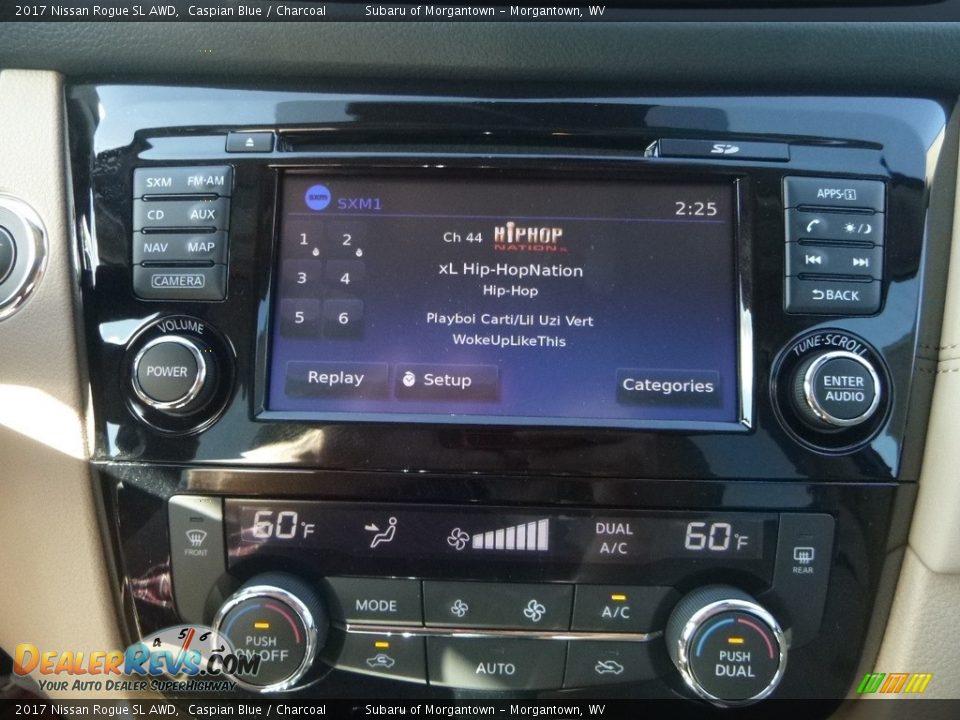 2017 Nissan Rogue SL AWD Caspian Blue / Charcoal Photo #17