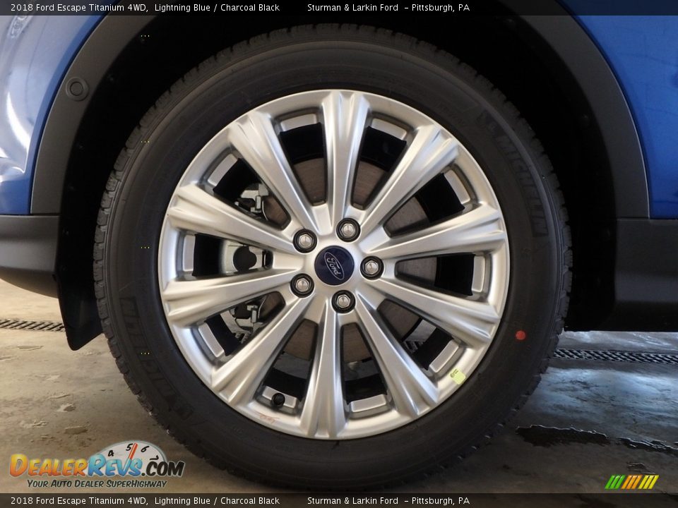 2018 Ford Escape Titanium 4WD Lightning Blue / Charcoal Black Photo #5