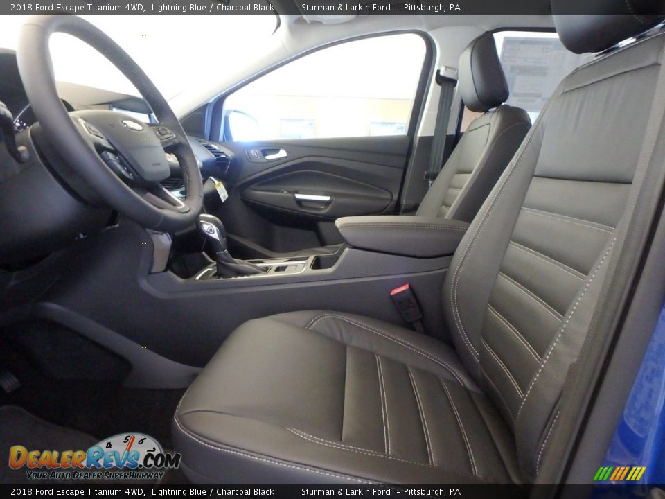 2018 Ford Escape Titanium 4WD Lightning Blue / Charcoal Black Photo #6