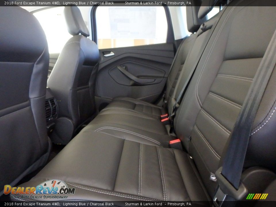 2018 Ford Escape Titanium 4WD Lightning Blue / Charcoal Black Photo #7