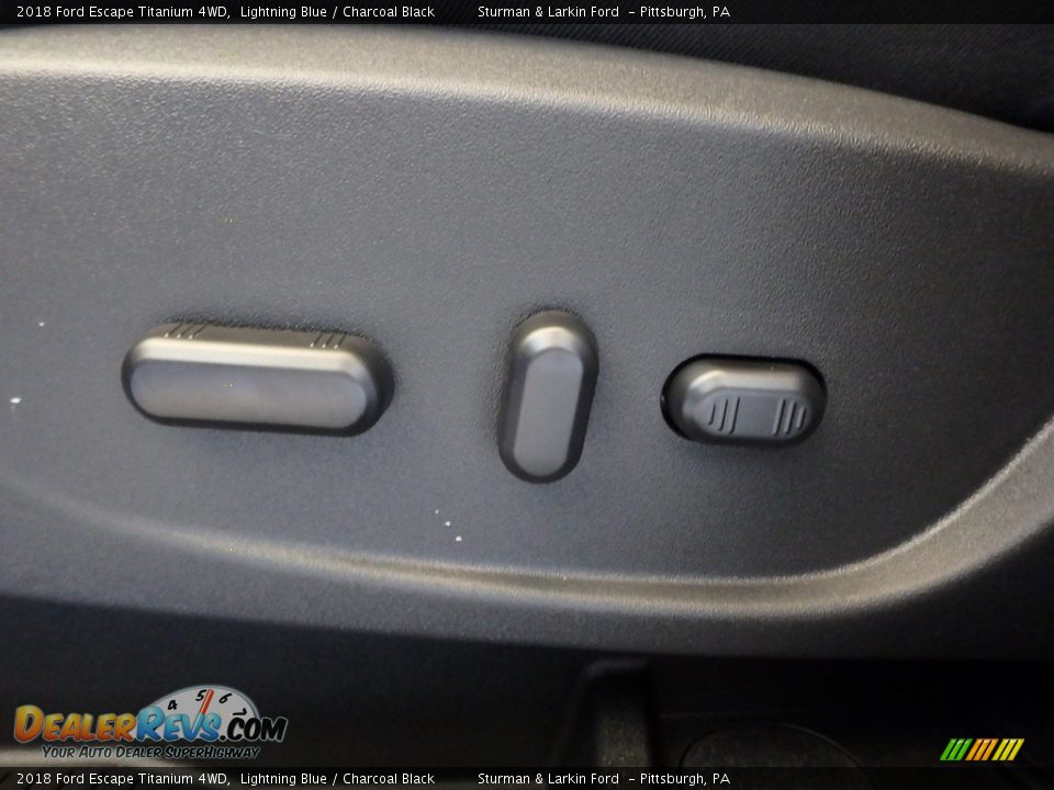 2018 Ford Escape Titanium 4WD Lightning Blue / Charcoal Black Photo #11