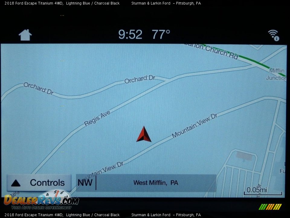 2018 Ford Escape Titanium 4WD Lightning Blue / Charcoal Black Photo #13