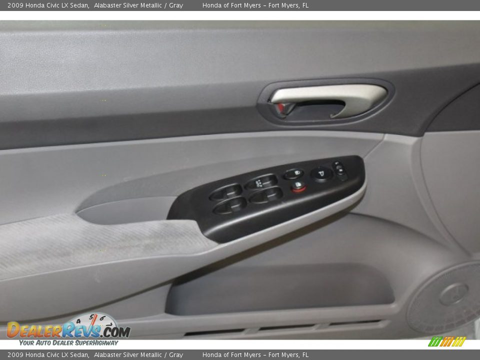2009 Honda Civic LX Sedan Alabaster Silver Metallic / Gray Photo #9