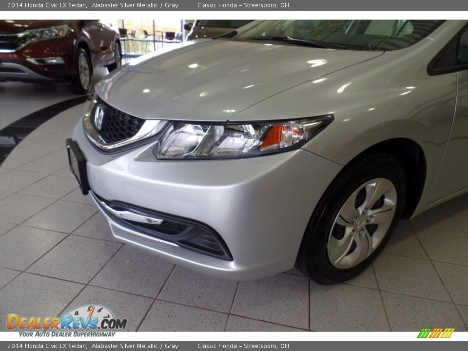 2014 Honda Civic LX Sedan Alabaster Silver Metallic / Gray Photo #5