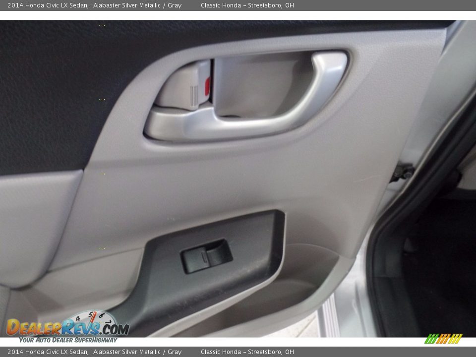 2014 Honda Civic LX Sedan Alabaster Silver Metallic / Gray Photo #16