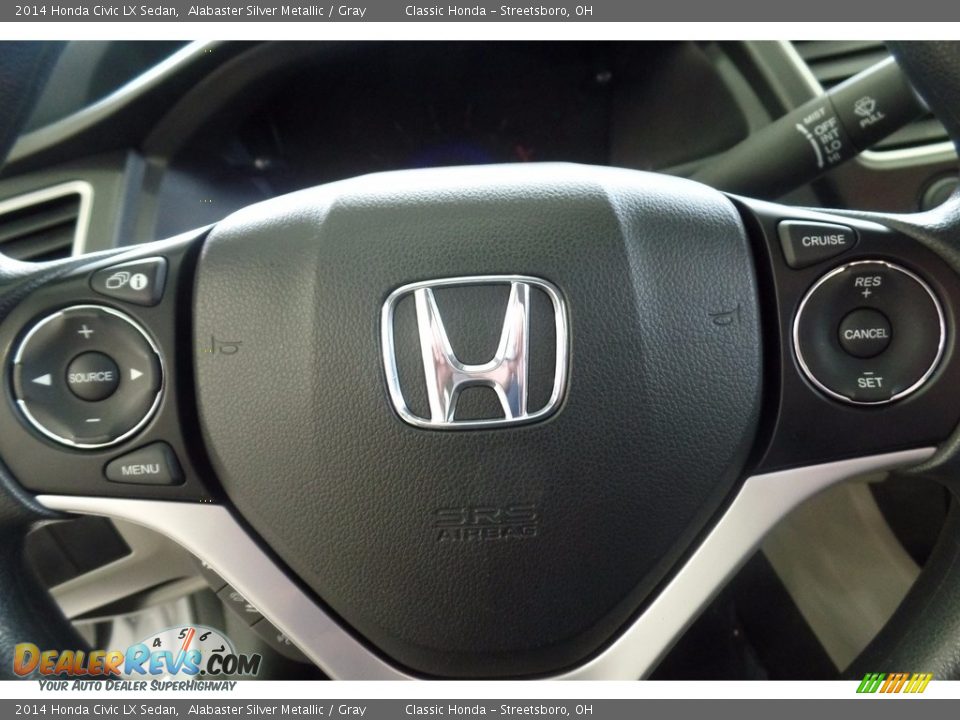 2014 Honda Civic LX Sedan Alabaster Silver Metallic / Gray Photo #18