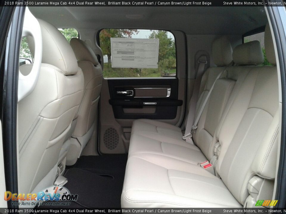 2018 Ram 3500 Laramie Mega Cab 4x4 Dual Rear Wheel Brilliant Black Crystal Pearl / Canyon Brown/Light Frost Beige Photo #11