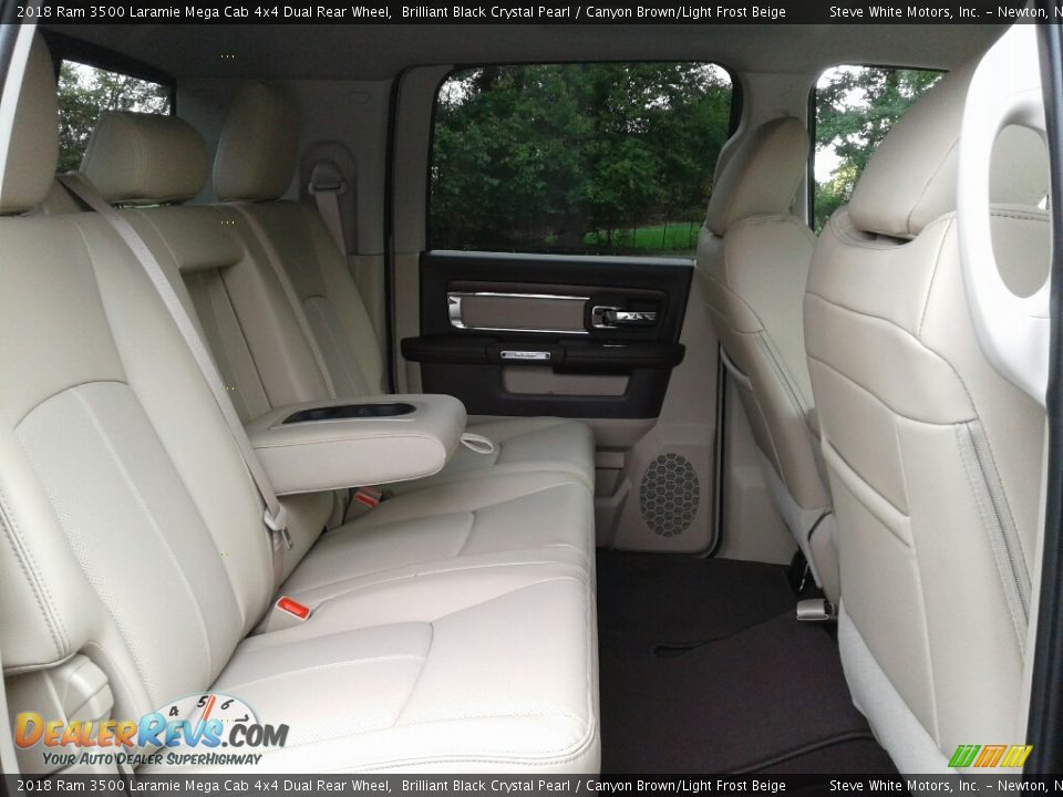 2018 Ram 3500 Laramie Mega Cab 4x4 Dual Rear Wheel Brilliant Black Crystal Pearl / Canyon Brown/Light Frost Beige Photo #14