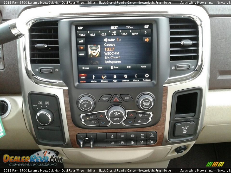 2018 Ram 3500 Laramie Mega Cab 4x4 Dual Rear Wheel Brilliant Black Crystal Pearl / Canyon Brown/Light Frost Beige Photo #21