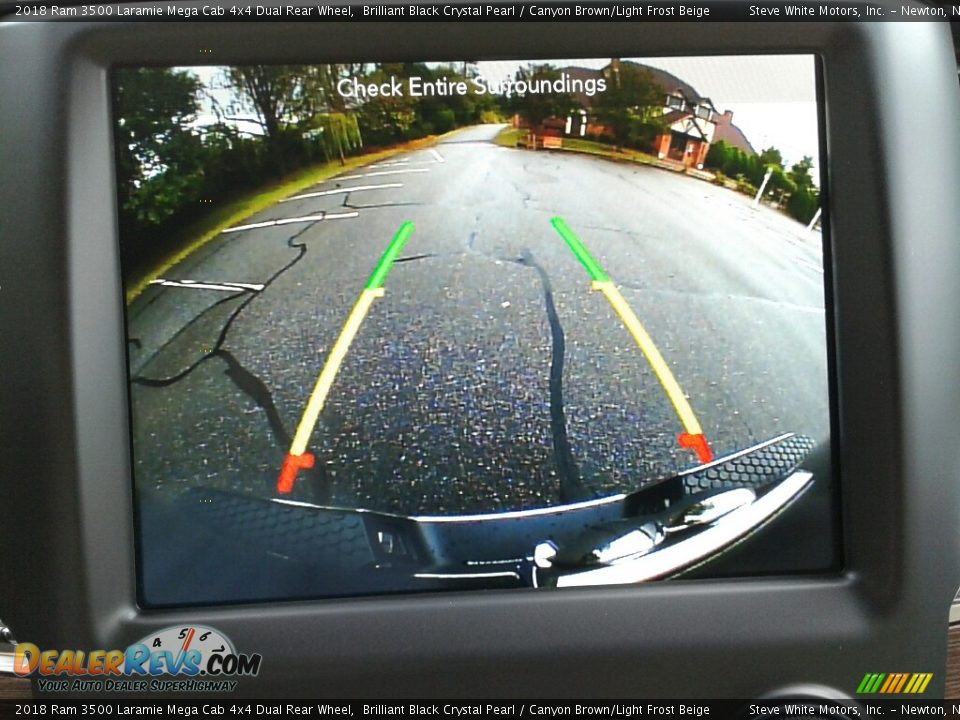 2018 Ram 3500 Laramie Mega Cab 4x4 Dual Rear Wheel Brilliant Black Crystal Pearl / Canyon Brown/Light Frost Beige Photo #23
