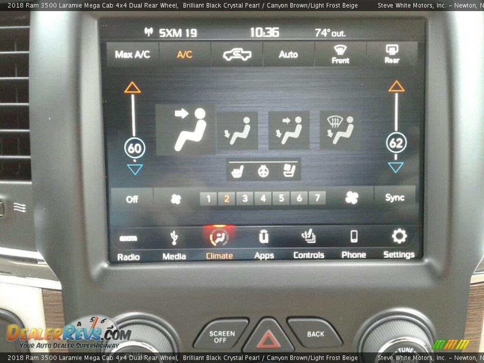 2018 Ram 3500 Laramie Mega Cab 4x4 Dual Rear Wheel Brilliant Black Crystal Pearl / Canyon Brown/Light Frost Beige Photo #24