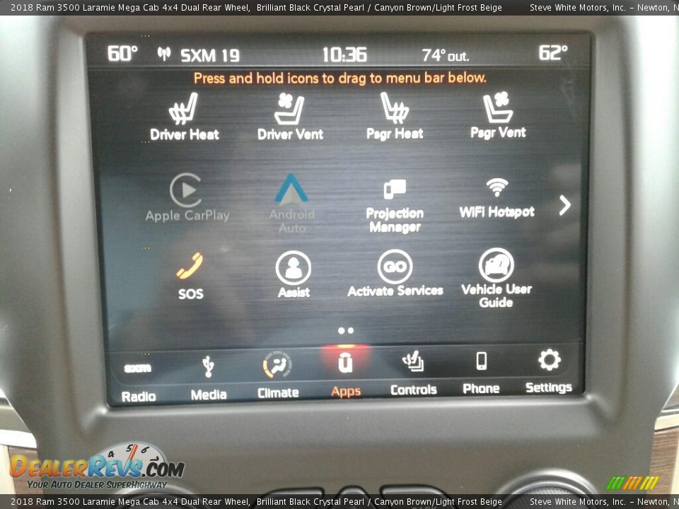 2018 Ram 3500 Laramie Mega Cab 4x4 Dual Rear Wheel Brilliant Black Crystal Pearl / Canyon Brown/Light Frost Beige Photo #26