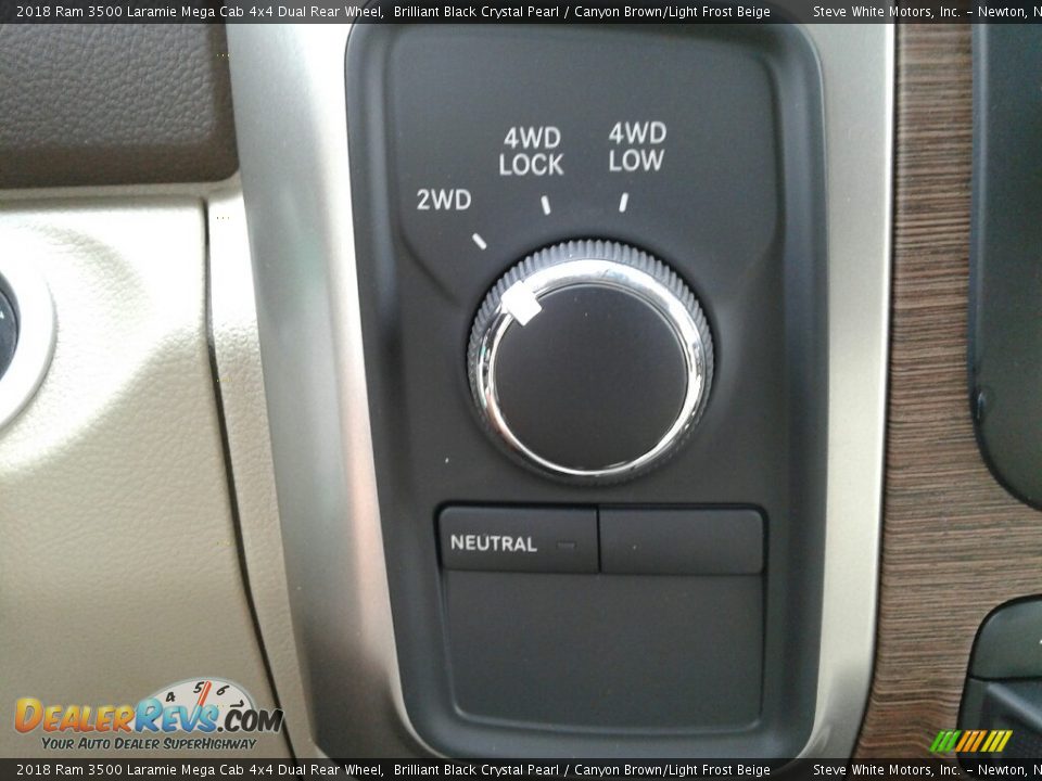 2018 Ram 3500 Laramie Mega Cab 4x4 Dual Rear Wheel Brilliant Black Crystal Pearl / Canyon Brown/Light Frost Beige Photo #27