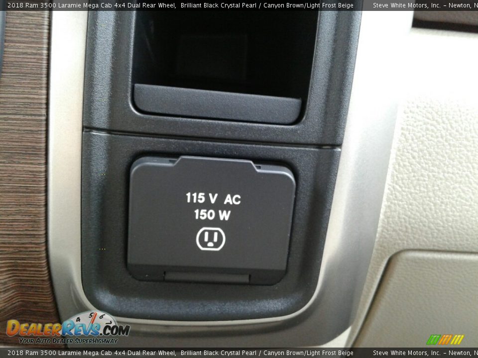 2018 Ram 3500 Laramie Mega Cab 4x4 Dual Rear Wheel Brilliant Black Crystal Pearl / Canyon Brown/Light Frost Beige Photo #29