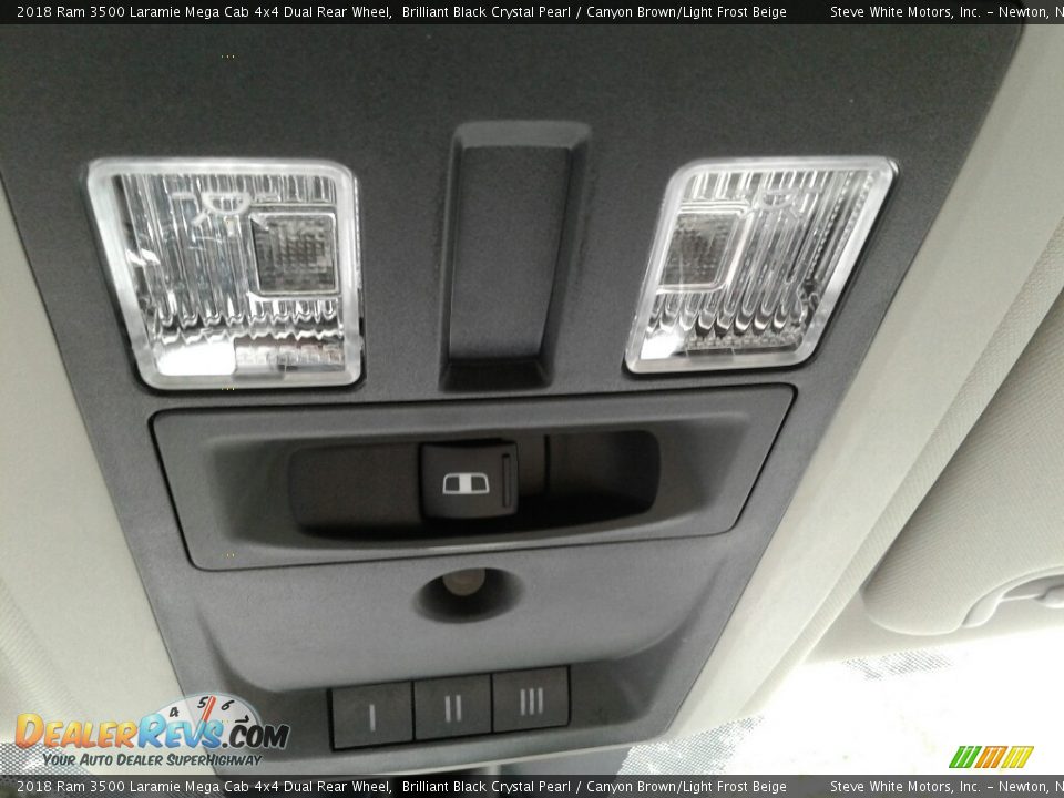 2018 Ram 3500 Laramie Mega Cab 4x4 Dual Rear Wheel Brilliant Black Crystal Pearl / Canyon Brown/Light Frost Beige Photo #31