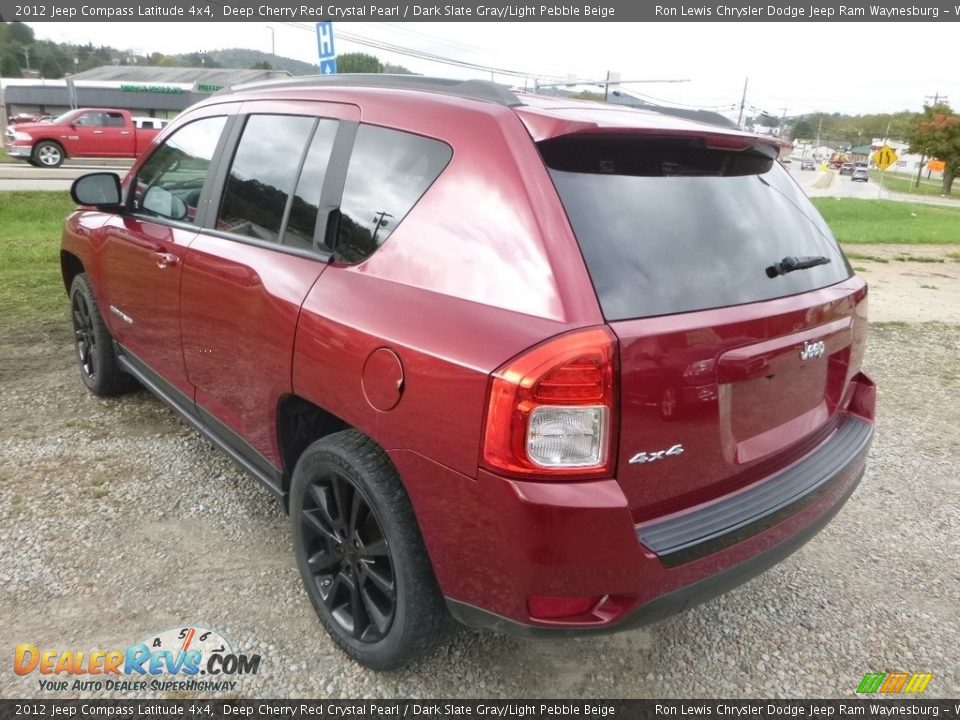 2012 Jeep Compass Latitude 4x4 Deep Cherry Red Crystal Pearl / Dark Slate Gray/Light Pebble Beige Photo #3