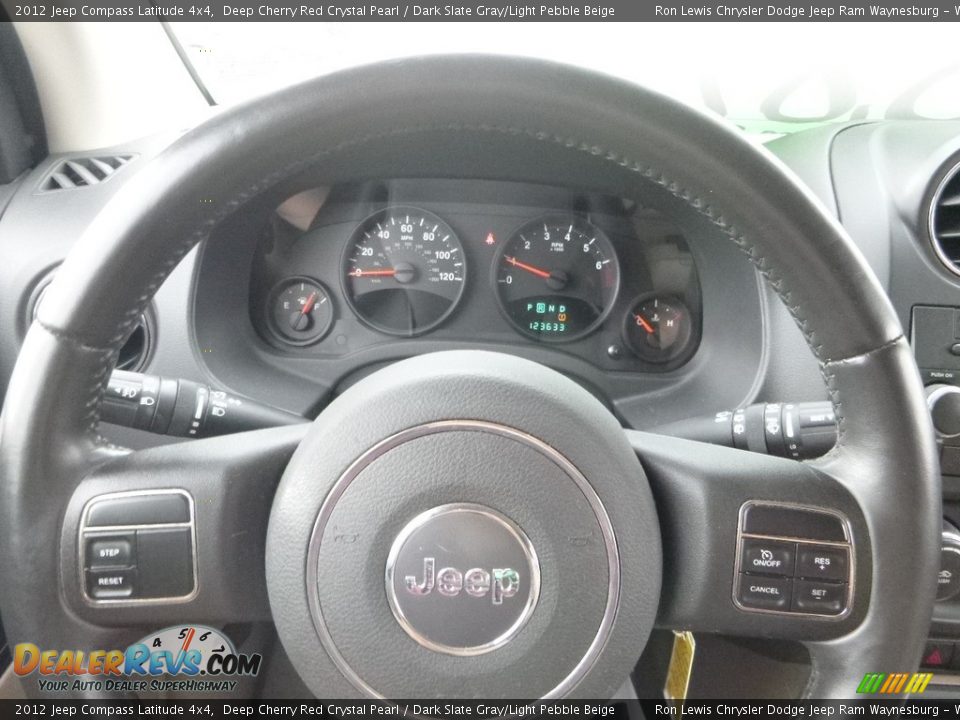 2012 Jeep Compass Latitude 4x4 Deep Cherry Red Crystal Pearl / Dark Slate Gray/Light Pebble Beige Photo #20