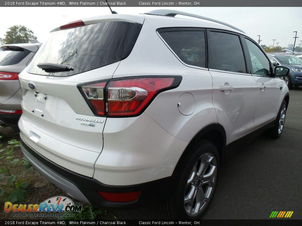 2018 Ford Escape Titanium 4WD White Platinum / Charcoal Black Photo #3